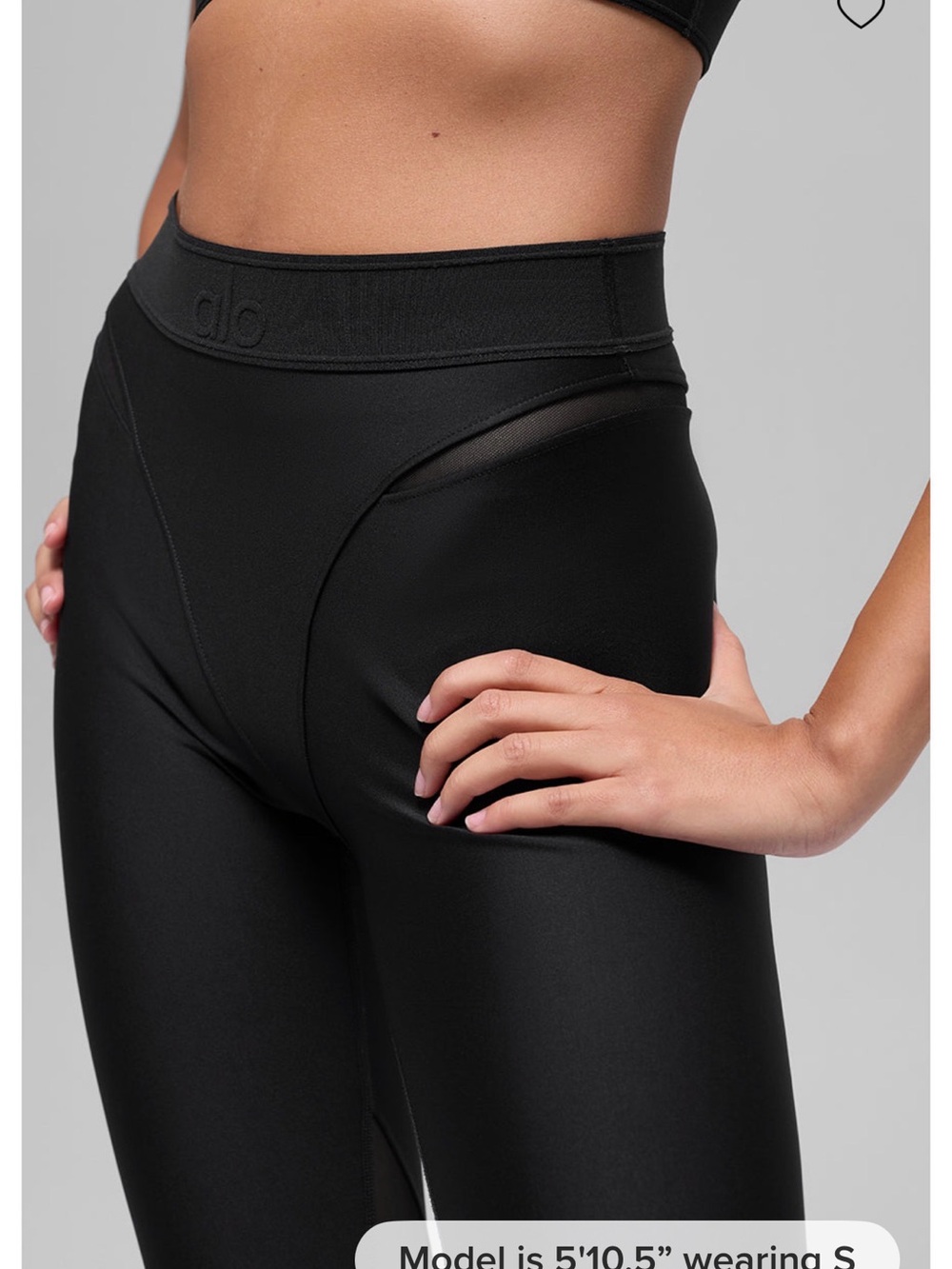 Alo Yoga airlift 7/8 rebel High-Waist Black Leggings